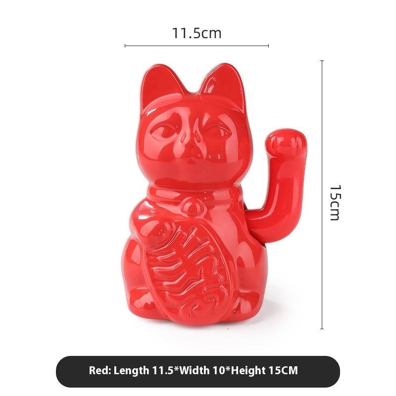 Home Living Room Cute Lucky Cat Desktop Decoration Ceramic