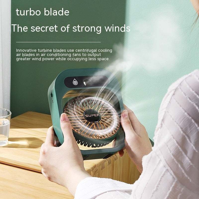Air Conditioning Fan Quiet Cooling with Humidifier & Adjustable Speed.
