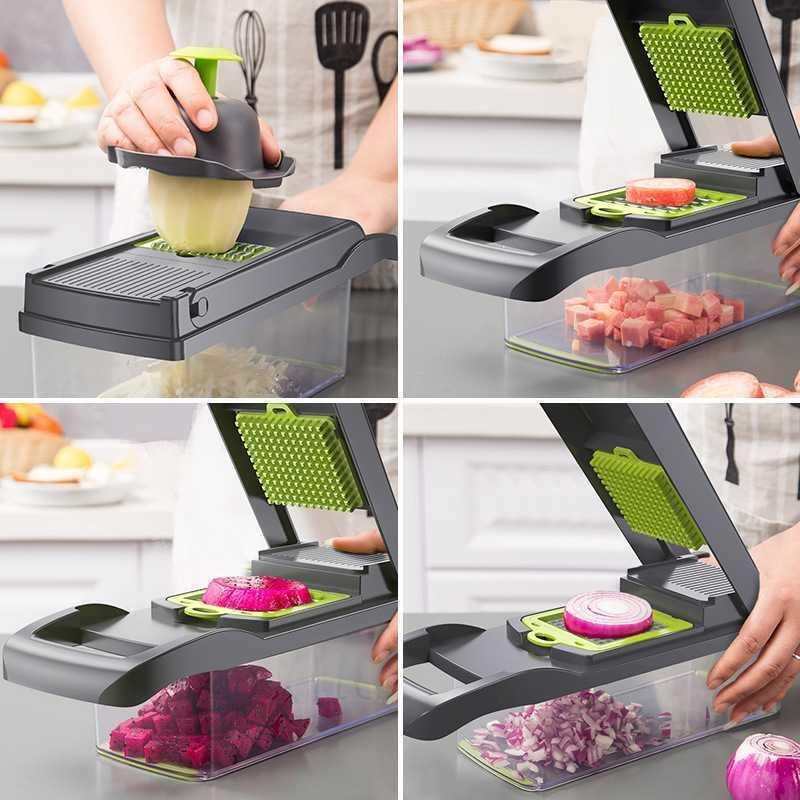 Vegetable and Silk Cutter -  Household Kitchen Gadgets Stainless Steel