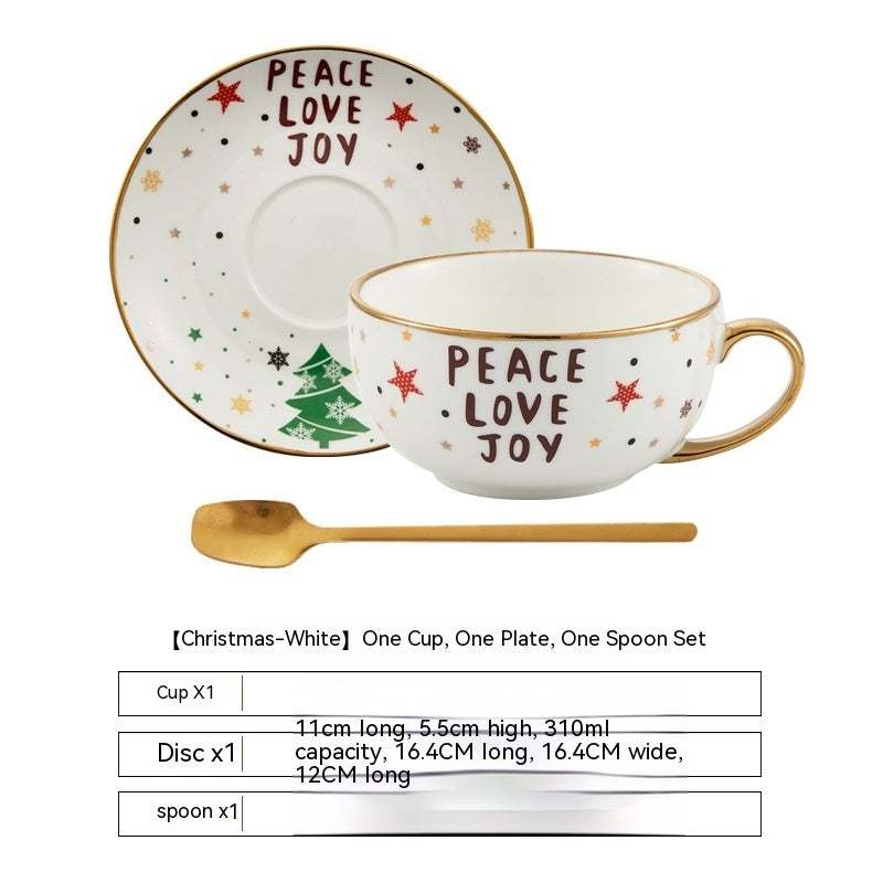 Ins Christmas Ceramic Cup --- The Safe Festive Ceramic Kitchen Gadgets