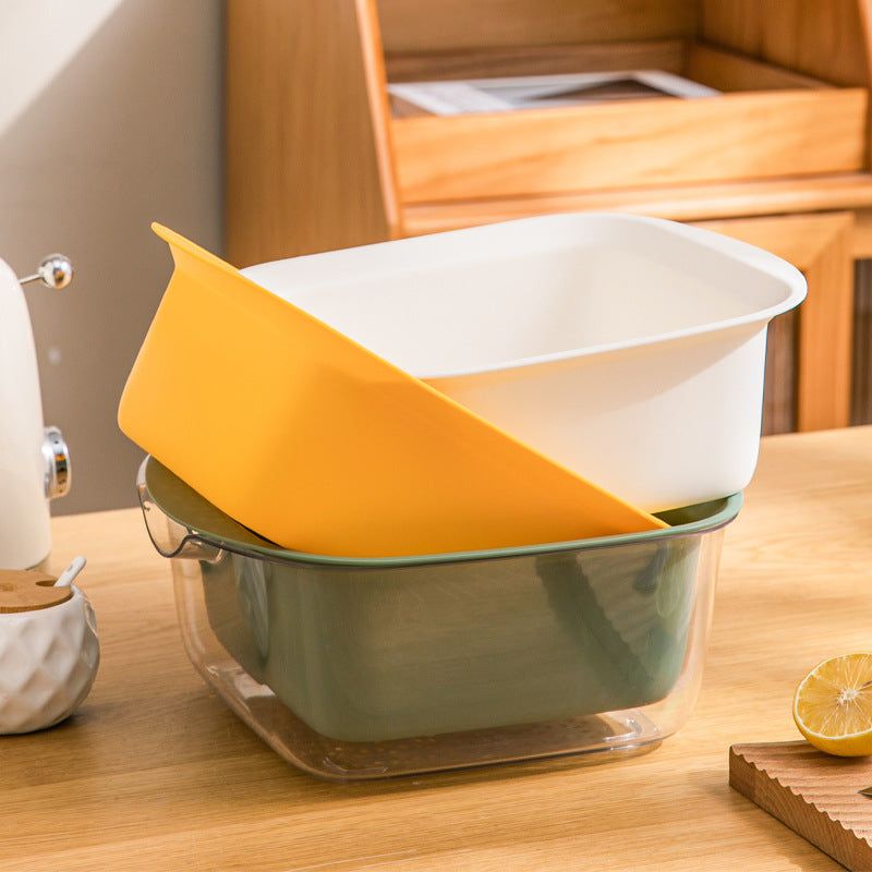 Double Deck Drain Basket --- The Safe Household Storage, easy to use .