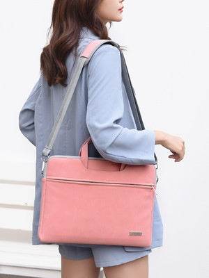 PU Leather Women Laptop Bag Stylish Professional Tote for Work, Travel