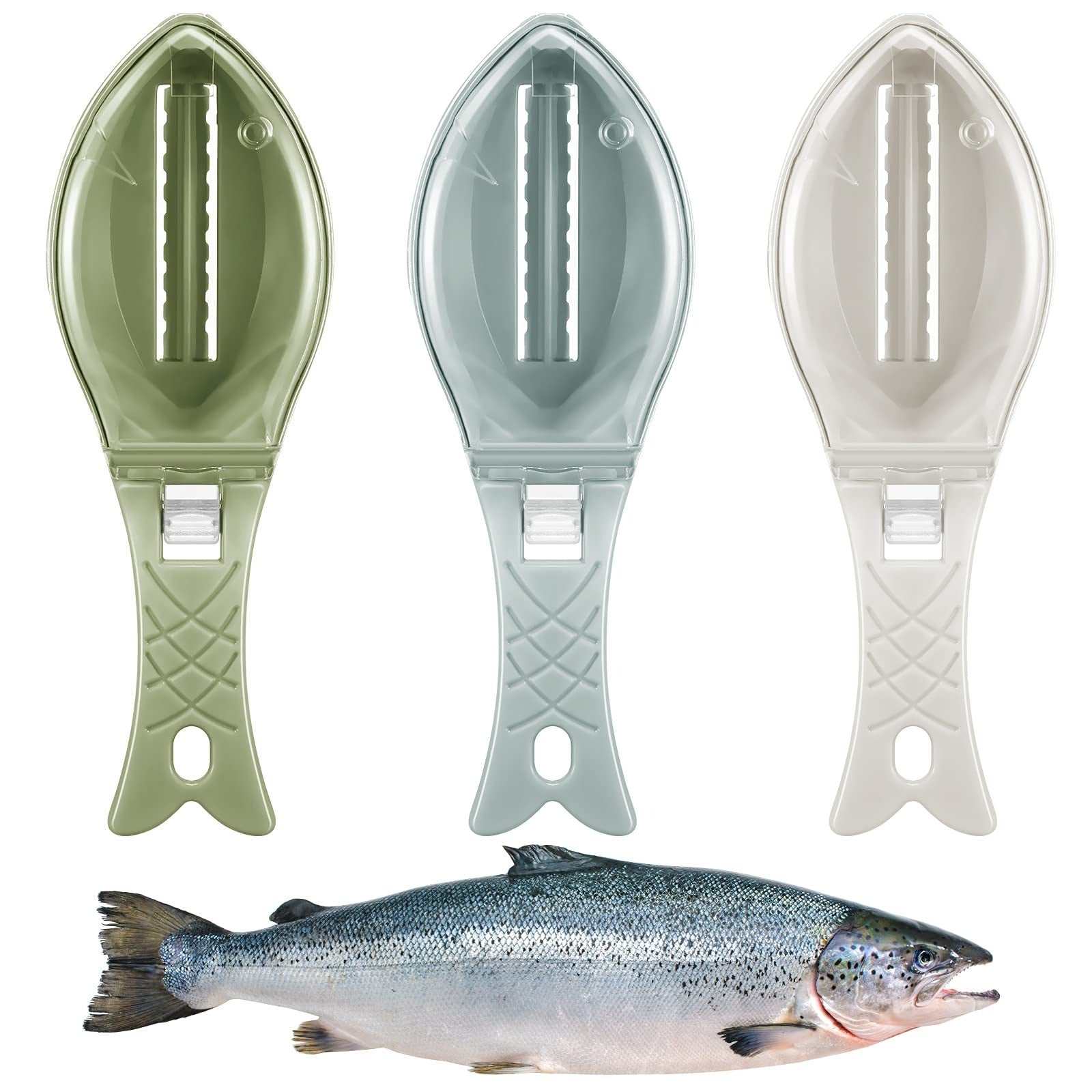 Fish Skin Brush - Easy & Safe Quick Disassembly Fish Scaler & Peeler .