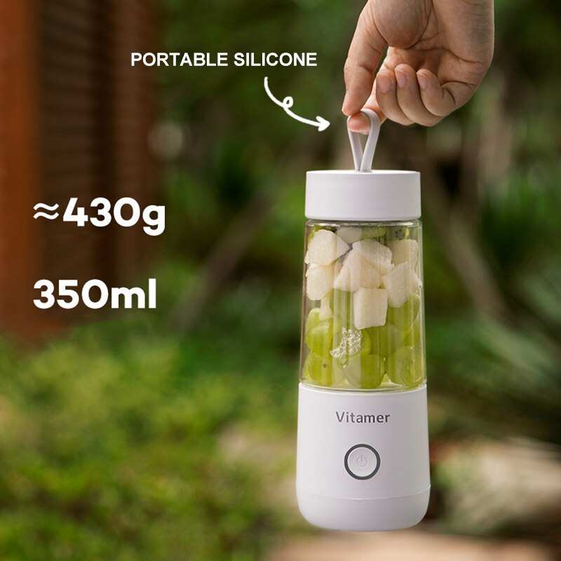 Portable Blender Juicer - Safe USB Rechargeable 350ml Smoothie Mixer .