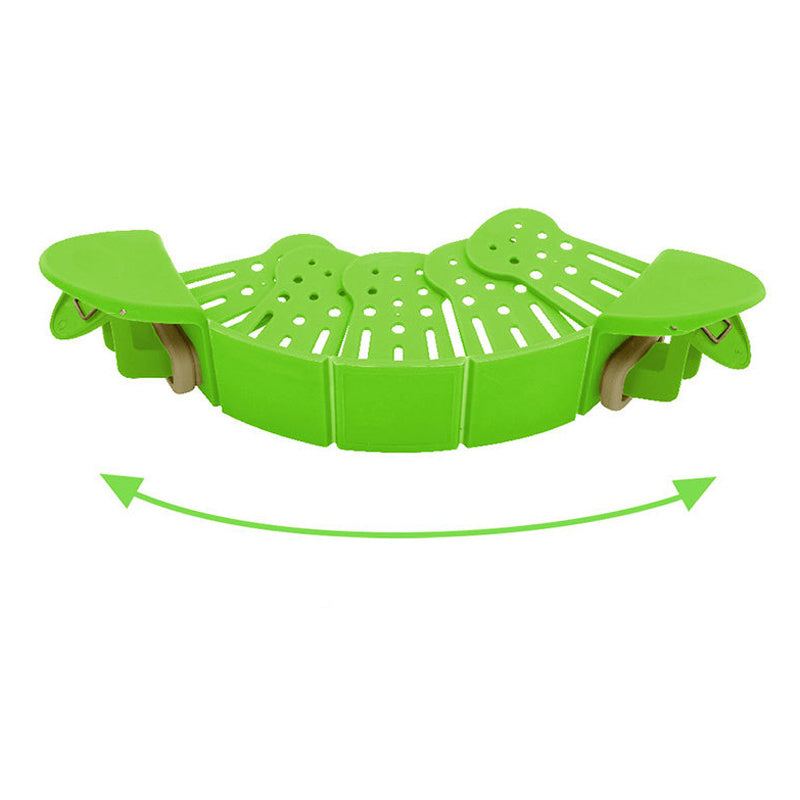 Universal Silicone Clip-on Pan Pot Strainer - Space Saving & Durable .