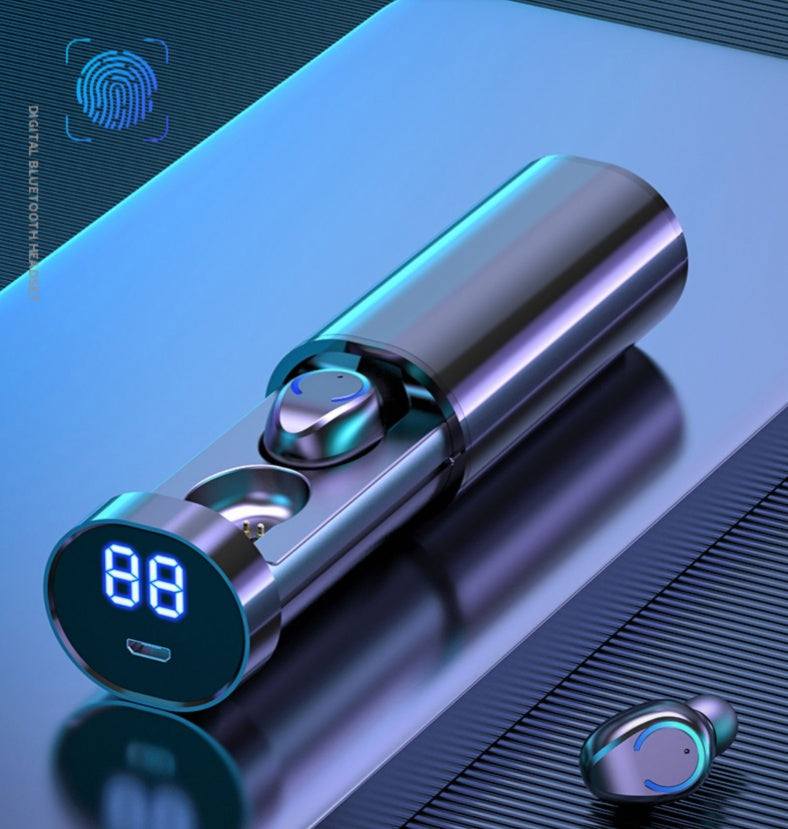 Wireless Dual Ear Wireless Bluetooth Headset with Charging Case Chip..