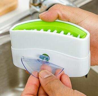 Creative Kitchen Knife Cleaning Brush -- Comes Safe With Suction Cup .