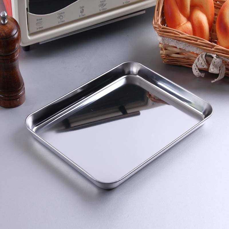 Home Barbecue Grill Durable Stainless Steel Square Baking Pan MadeEasy