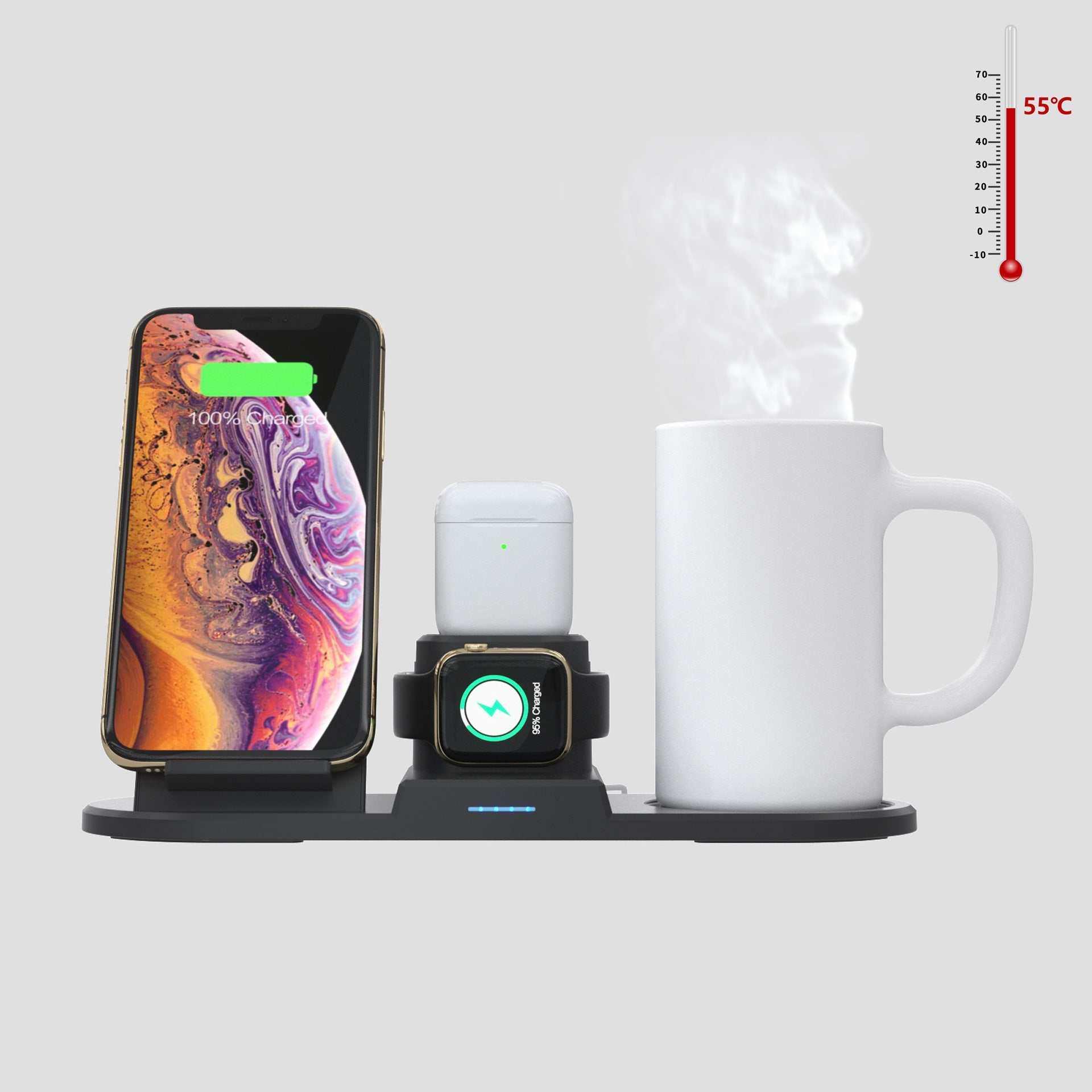 Wireless Charger Qi-Certified Charging Pad for iPhone Samsung and More