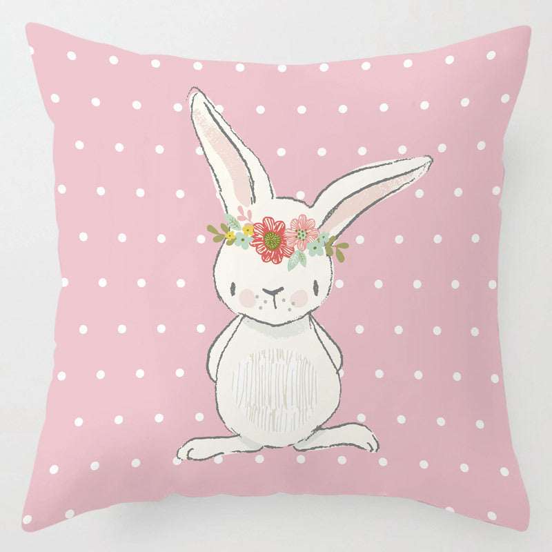 Cartoon Bunny Cushion - Cozy Decorative Cover | Home Textiles Décor...