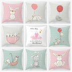 Cartoon Bunny Cushion - Cozy Decorative Cover | Home Textiles Décor...