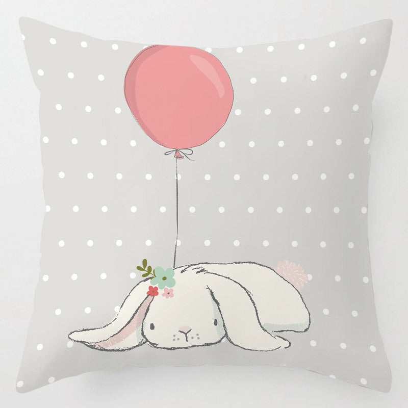 Cartoon Bunny Cushion - Cozy Decorative Cover | Home Textiles Décor...