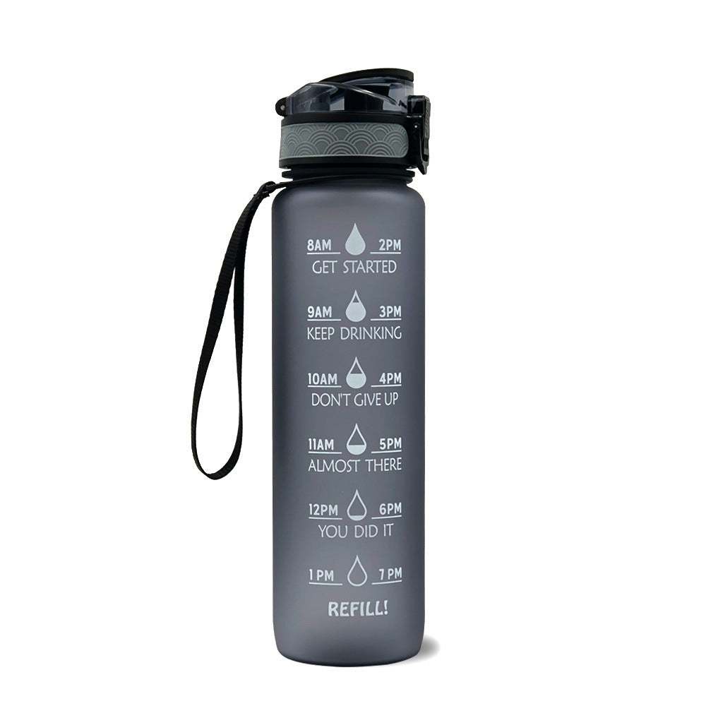 Tritan Water Bottle -- Comes With 1L Leakproof & Motivational Design .