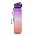 Tritan Water Bottle -- Comes With 1L Leakproof & Motivational Design .