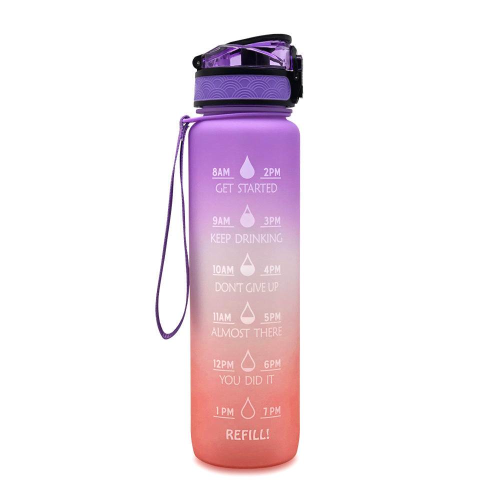 Tritan Water Bottle -- Comes With 1L Leakproof & Motivational Design .