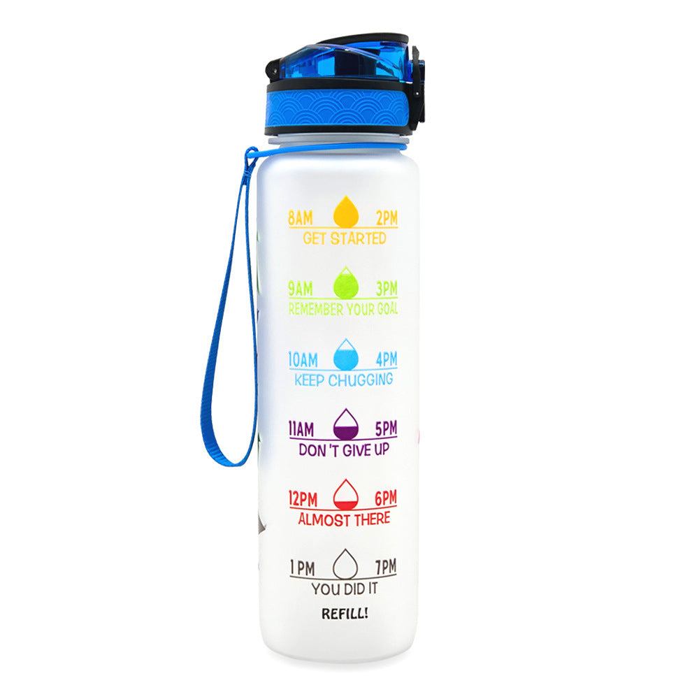 Tritan Water Bottle -- Comes With 1L Leakproof & Motivational Design .