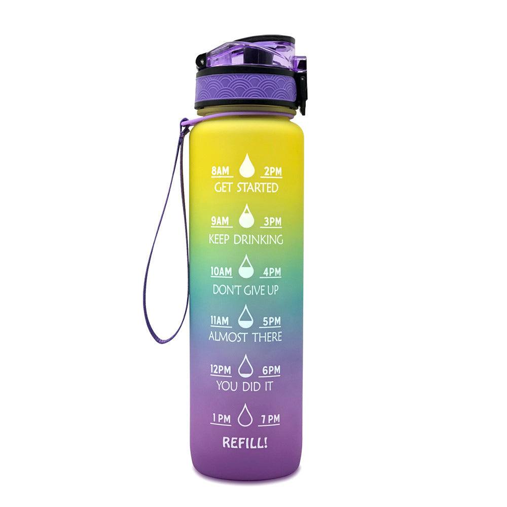 Tritan Water Bottle -- Comes With 1L Leakproof & Motivational Design .