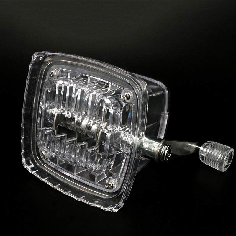 Household Multifunctional Small Manual Ice Crusher - with 2L Capacity.