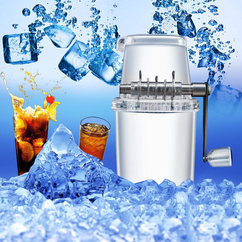 Household Multifunctional Small Manual Ice Crusher - with 2L Capacity.