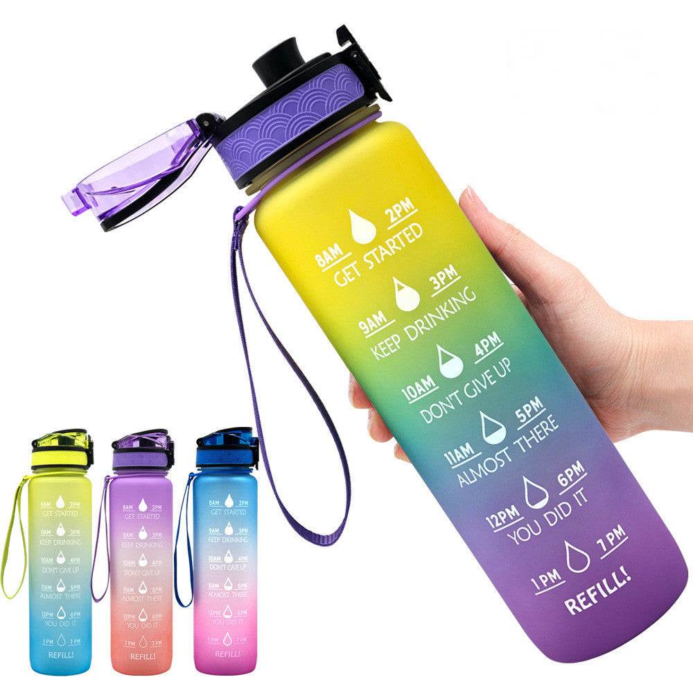 Tritan Water Bottle -- Comes With 1L Leakproof & Motivational Design .