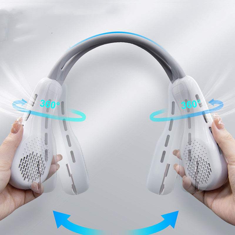 Silent Mini Usb Bladeless Hanging Neck Fan - The Easy & Safe LED Light