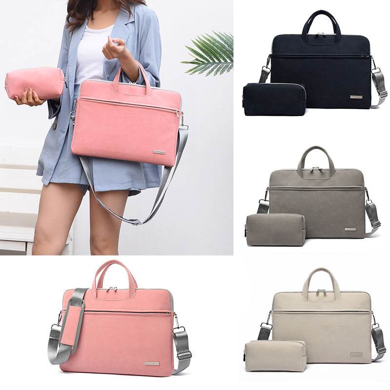 PU Leather Women Laptop Bag Stylish Professional Tote for Work, Travel