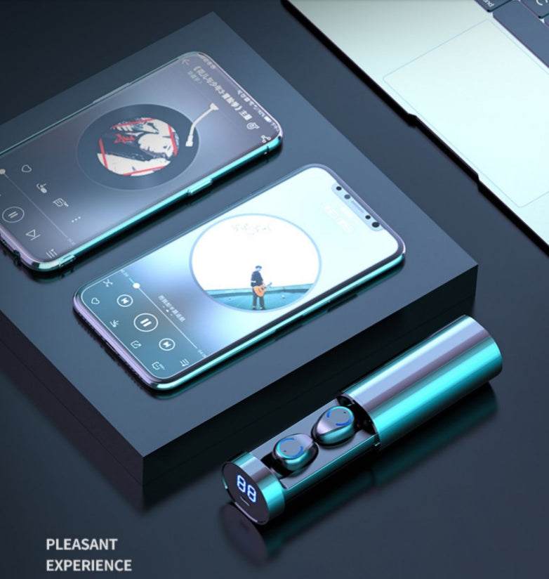 Wireless Dual Ear Wireless Bluetooth Headset with Charging Case Chip..