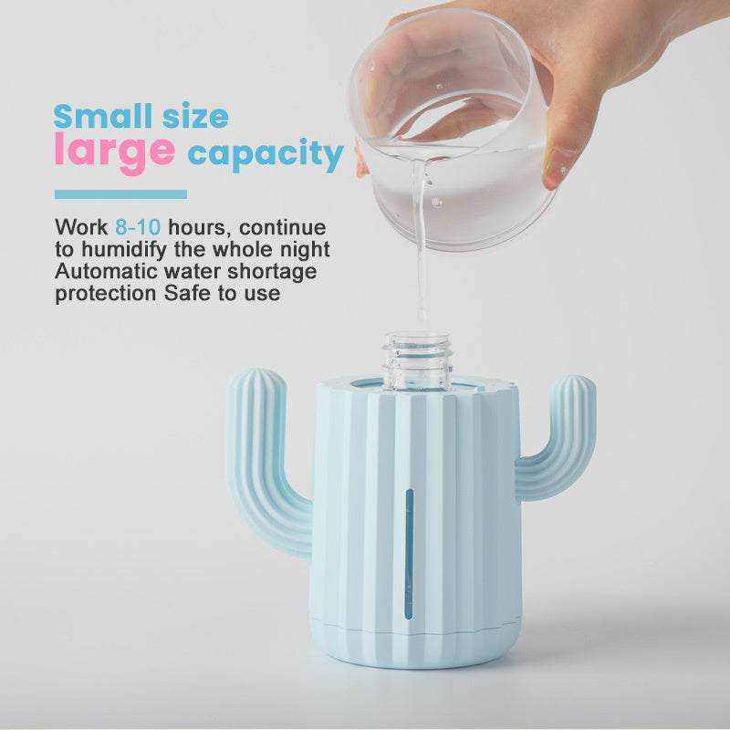 Cactus Wireless Humidifier Portable USB Cool Mist Air Diffuser for Hom