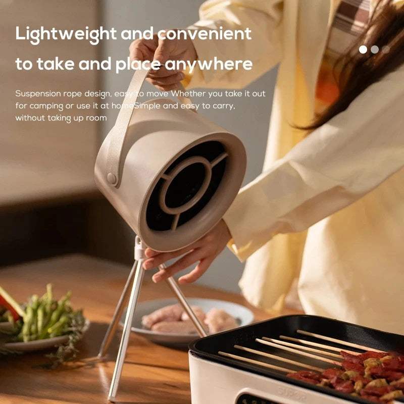 Portable Desktop Exhaust Fan - The Safe & Small Kitchen Hood Extractor