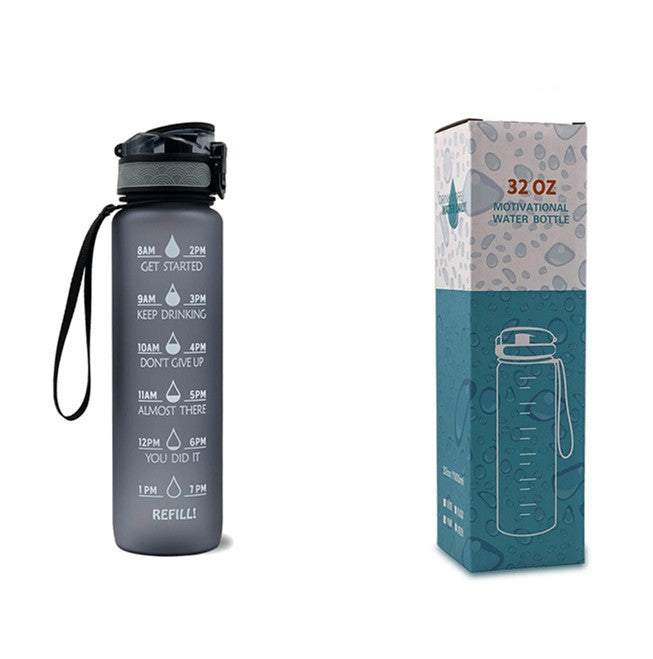 Tritan Water Bottle -- Comes With 1L Leakproof & Motivational Design .