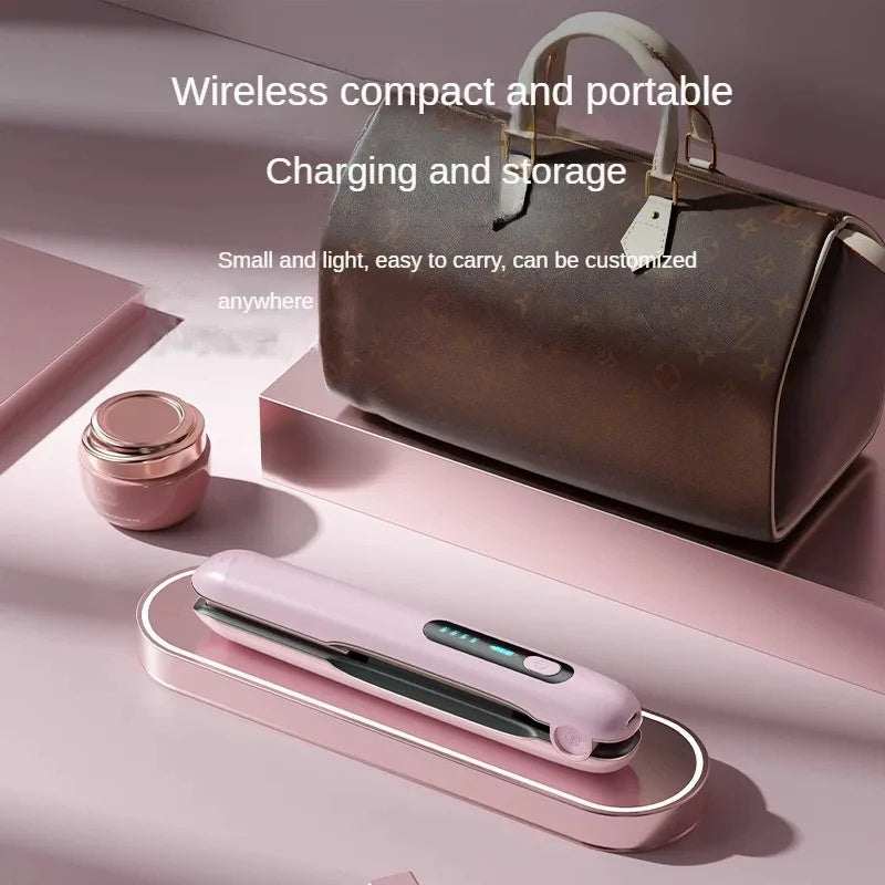Wireless Hair Straightener Cordless Rechargeable Travel-Friendly Styl.