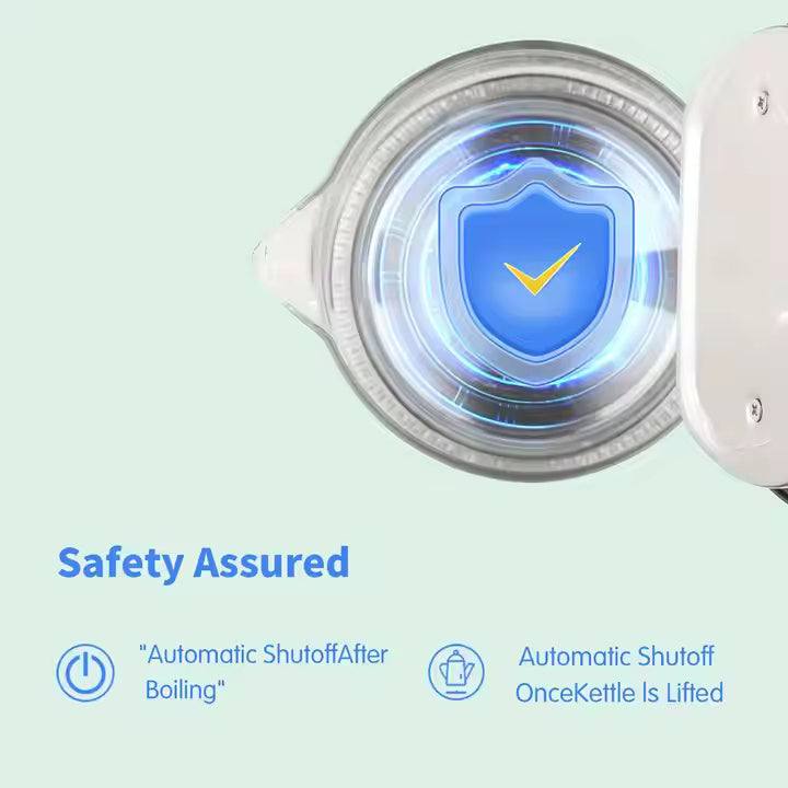 Cordless Transparent Glass Electric Kettle for Strong Versatile Use...