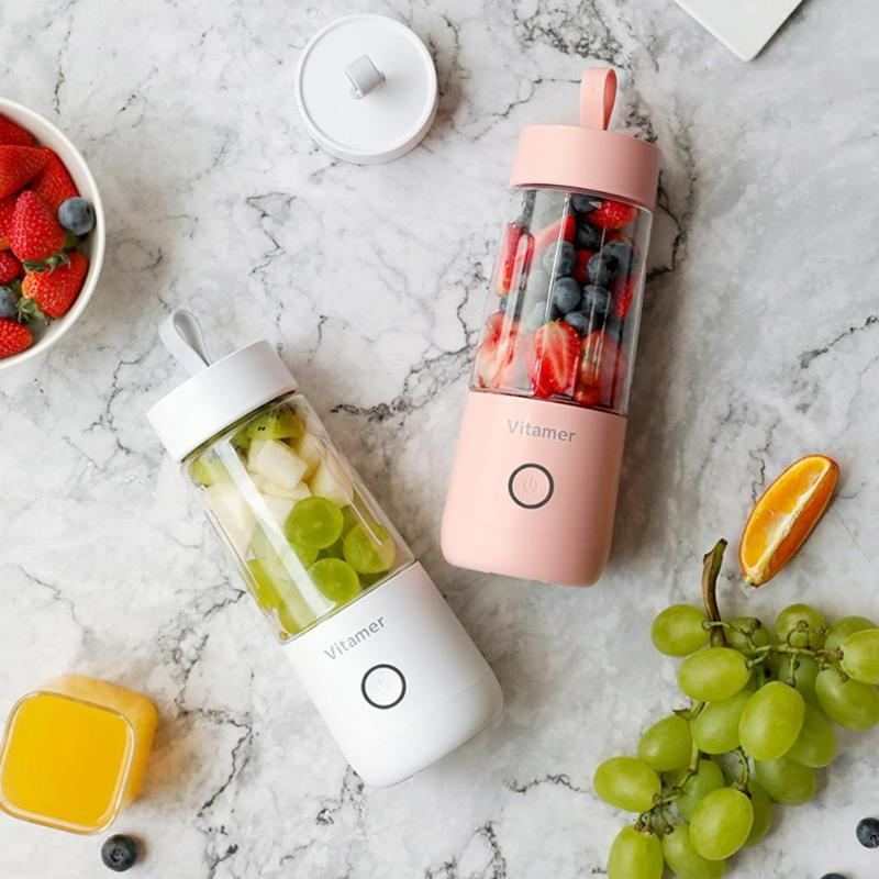 Portable Blender Juicer - Safe USB Rechargeable 350ml Smoothie Mixer .