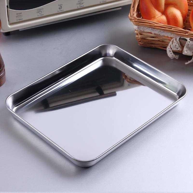Home Barbecue Grill Durable Stainless Steel Square Baking Pan MadeEasy