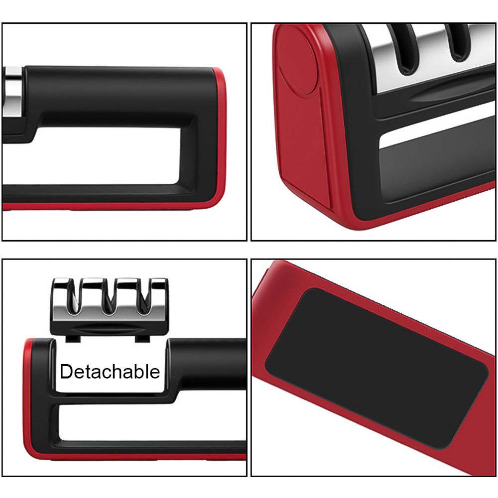 Professional Knife Sharpener - 3 Safe and Easy Stages Diamond Tools ..
