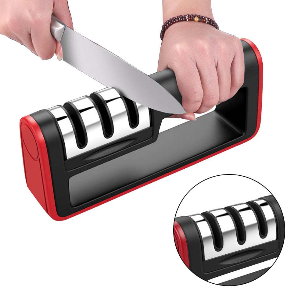Professional Knife Sharpener - 3 Safe and Easy Stages Diamond Tools ..