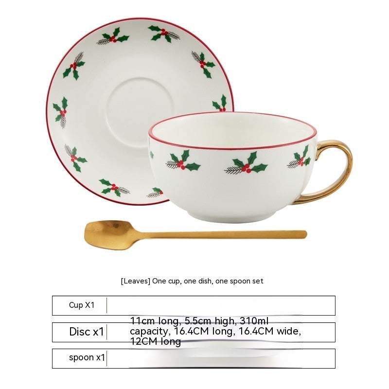 Ins Christmas Ceramic Cup --- The Safe Festive Ceramic Kitchen Gadgets
