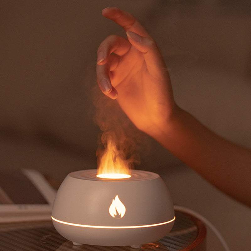 Flame Humidifier Aromatherapy Diffuser Cool Mist EssentialOil Diffuser