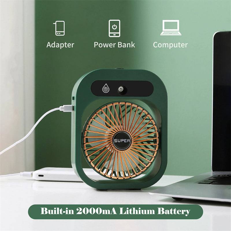 Air Conditioning Fan Quiet Cooling with Humidifier & Adjustable Speed.