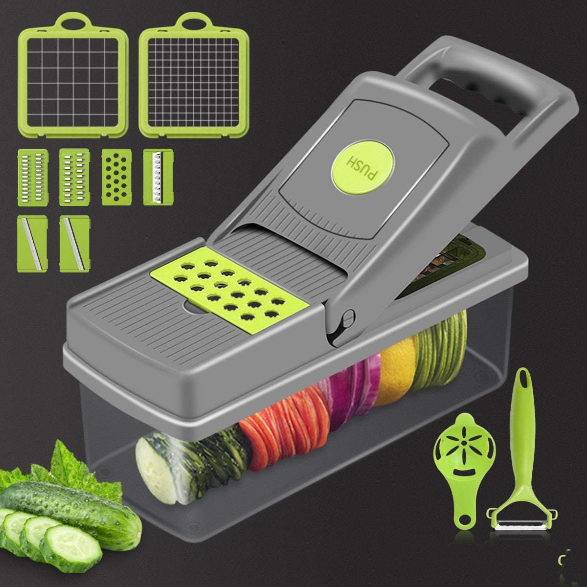 Vegetable and Silk Cutter -  Household Kitchen Gadgets Stainless Steel