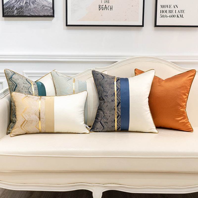 Home Fashion Splicing Stylish Pillow Cover Modern Touch for Decoration