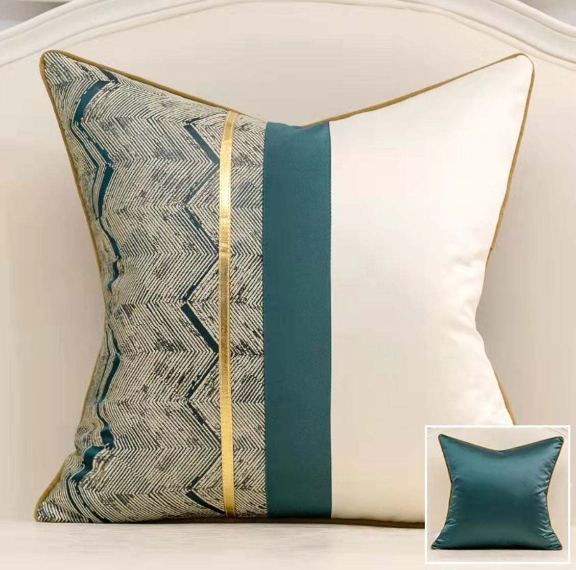Home Fashion Splicing Stylish Pillow Cover Modern Touch for Decoration