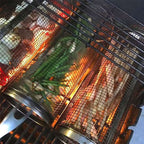 Rolling Grilling Metal Basket --- The BBQ Barbecue Basket Net Portable