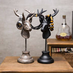 Natural resin animal sculptures for home decoration, stylish and elegantly designed.