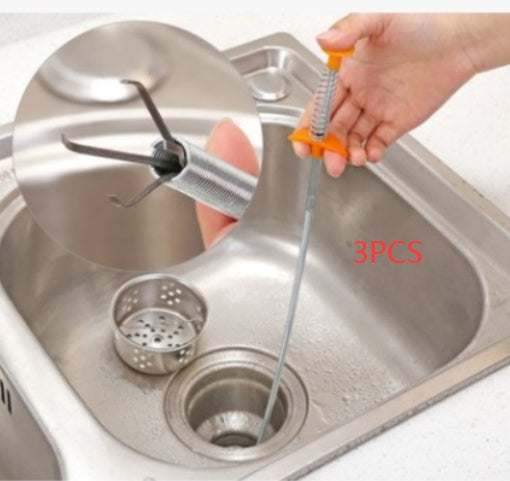 Sewer Dredge Spring Pipe - To Safely Clear Kitchen Sink Clogs Easily .
