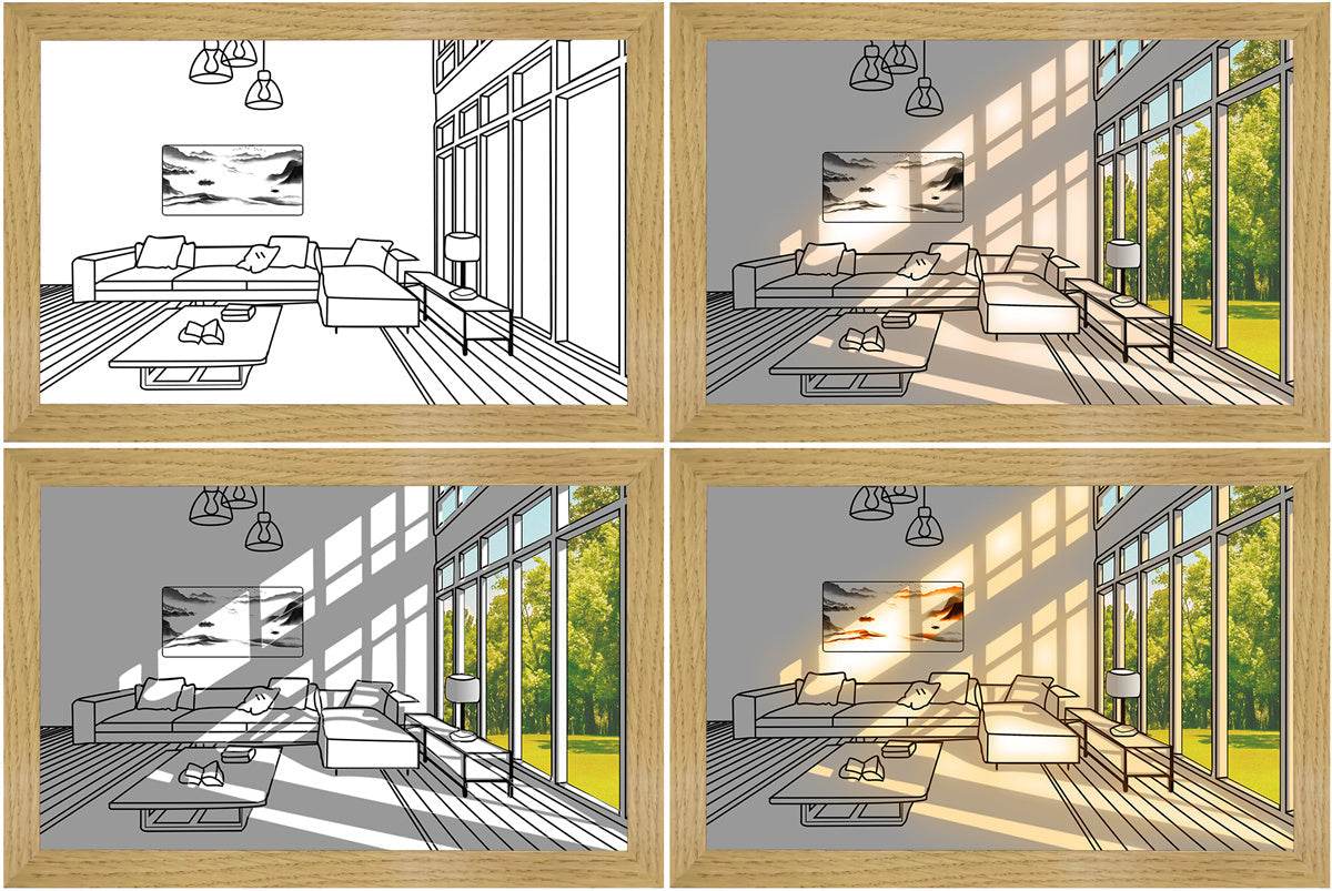 Illuminated Picture LED Wall Art Decorative Light Painting Modern Gift