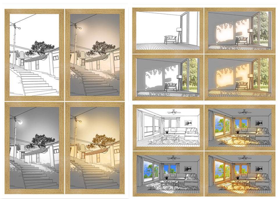 Illuminated Picture LED Wall Art Decorative Light Painting Modern Gift