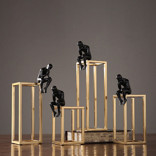 Handmade geometric ornaments with figures, European style, creative home accessories.