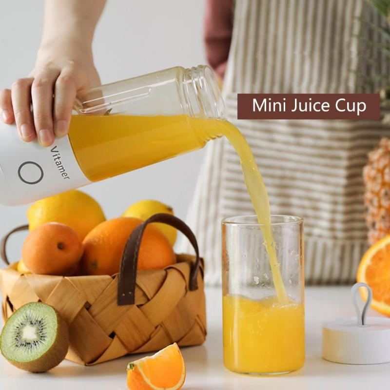 Portable Blender Juicer - Safe USB Rechargeable 350ml Smoothie Mixer .