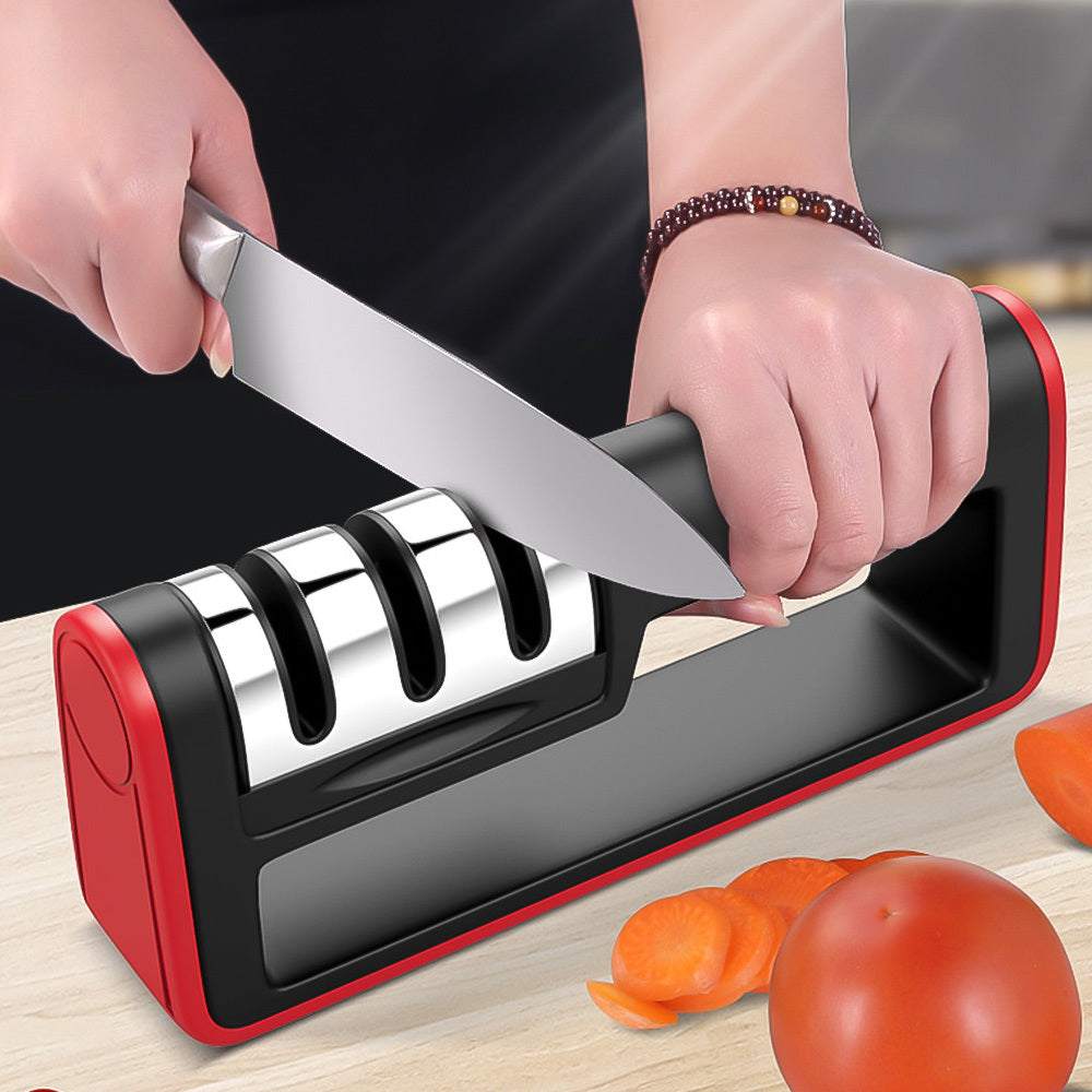 Professional Knife Sharpener - 3 Safe and Easy Stages Diamond Tools ..